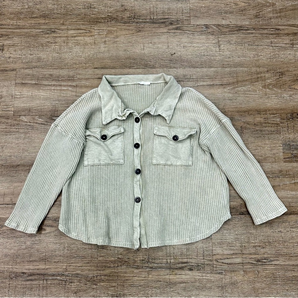 BUCKETLIST Sage Gray Cardigan